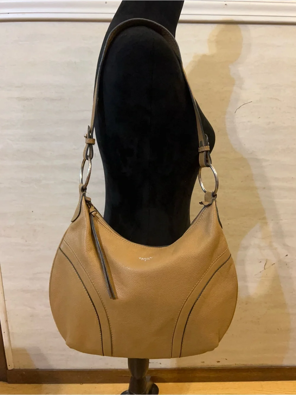 Tahari Pebbled leather hobo-style shoulder bag